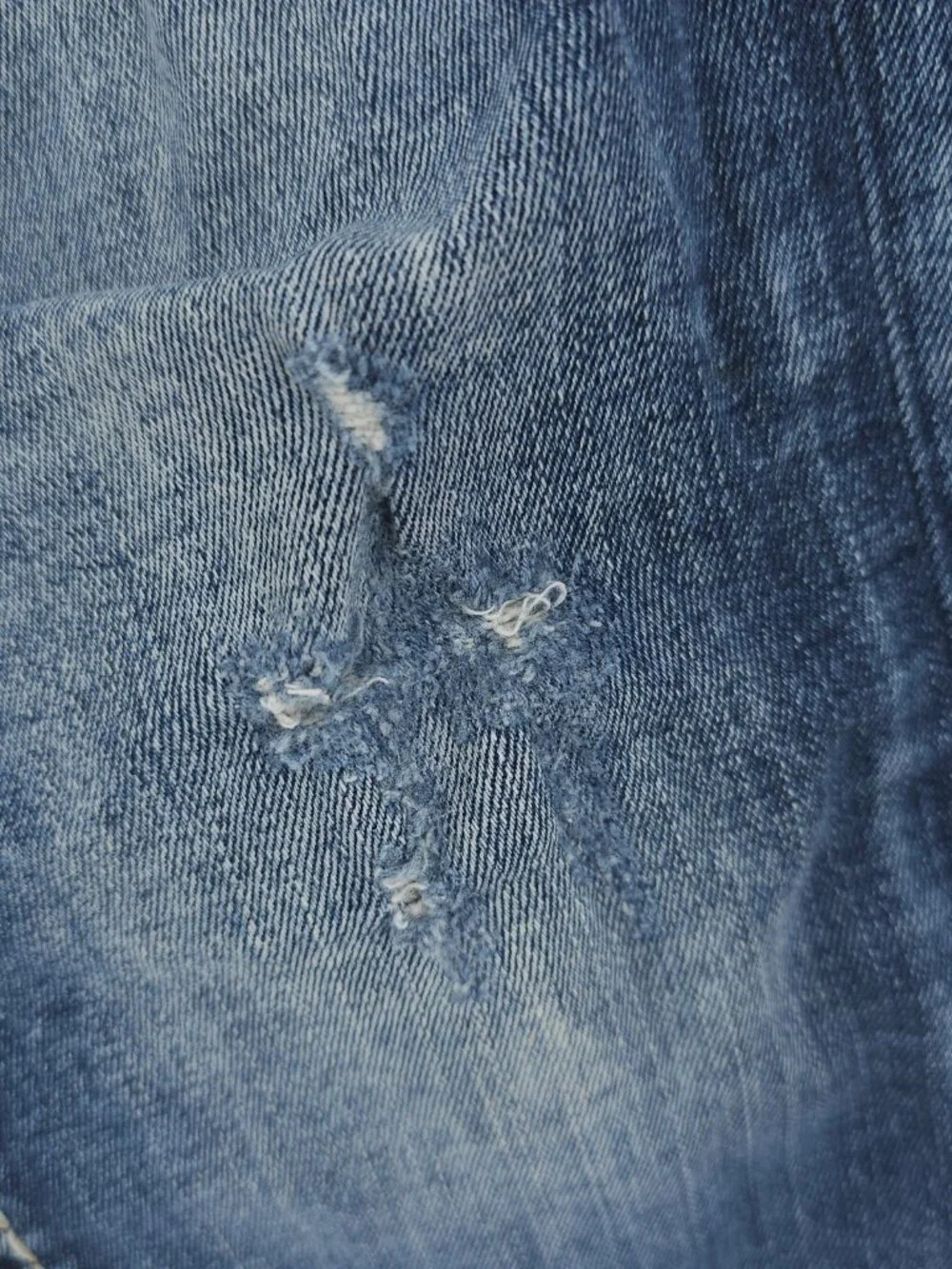 ROCK REVIVAL Carden Straight Blue Jeans Distressed Embellished Size 26